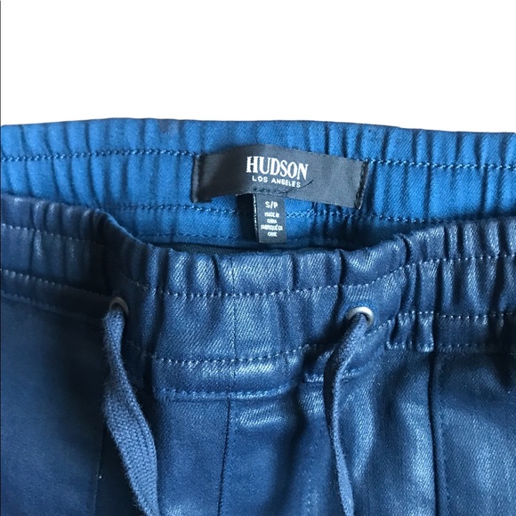 HUDSON blue coated joggers Small - Picture 4 of 6